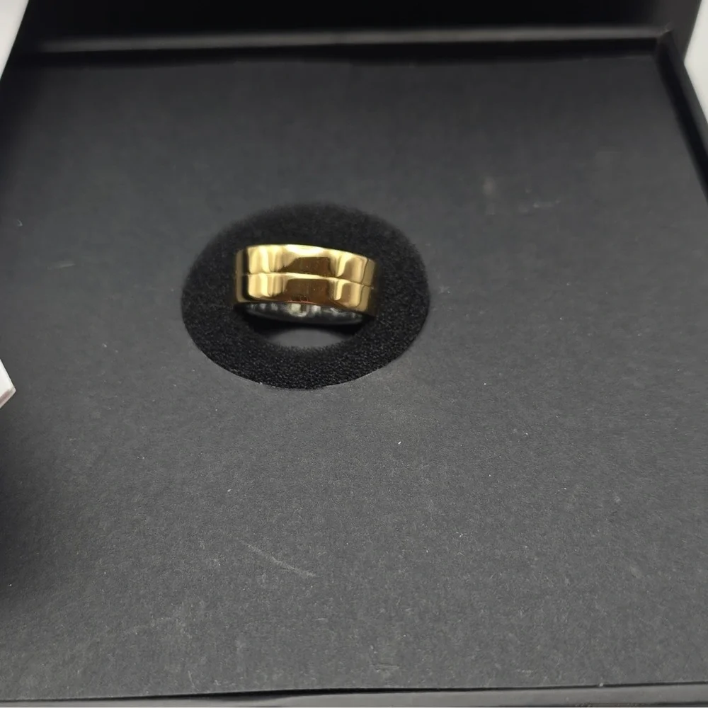 Letsfit YÖR Smart Ring Gold Size 8 Bluetooth iOS/Android w/ Charging Box Set